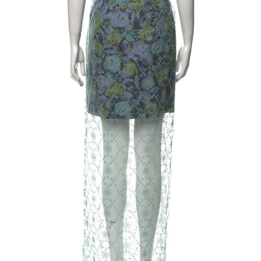 SOLD - Burberry - Floral Print Long Skirt